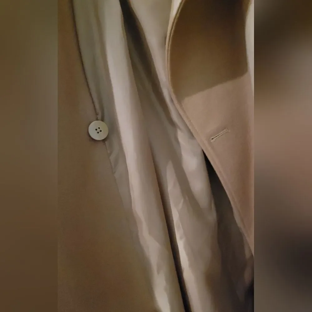 Michael Michael Kors Asymmetrical Trench Belted Wrap Camel Wool Walker Coat 2X